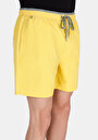 thumb-Slim Fit Düz Erkek Sari Deniz Şortu