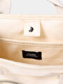 thumb-Kadın Ekru Fermuar Detaylı Çanta