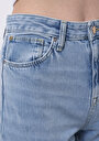 thumb-Regular Fit Kadın Pamuklu Light İndigo Denim Jean Pantolon