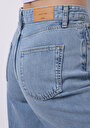 thumb-Regular Fit Kadın Pamuklu Light İndigo Denim Jean Pantolon