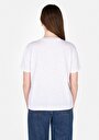 thumb-Regular Fit Yuvarlak Yaka Düz Kadın Beyaz Kısa Kol Tişört