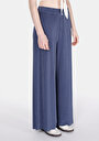 thumb-Regular Fit Orta Bel Düz Kadın Mavi Eşofman Altı