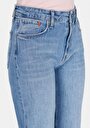 thumb-Slim Fit Orta Bel Daralan Paça Kadın İndigo Jean Pantolon