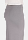thumb-Slim Fit Düz  Kadın Gri Etek