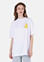 thumb-Comfort Fit Yuvarlak Yaka  Kadın Beyaz Kısa Kol Tişört