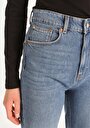 thumb-Straight Fit Yüksel Bel Düz Paça Kadın İndigo Jean Pantolon