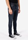 thumb-Slim Fit Düşük Bel Dar Paça Erkek Lacivert Jean Pantolon