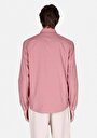 thumb-Regular Fit Shirt Neck Düz Erkek Pembe Uzun Kol Gömlek