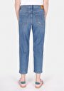 thumb-Boyfriend Fit Orta Bel Daralan Paça Kadın İndigo Jean Pantolon