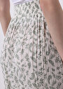 thumb-Maxi Length Baskılı  Kadın Ekru Etek