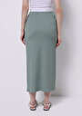 thumb-Slim Fit Düz  Kadın Yeşil Etek