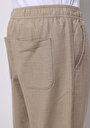 thumb-Regular Fit Orta Bel Uzun Paça Beli Bağcıklı Erkek Bej Pantolon