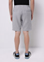 thumb-Regular Fit Orta Bel Düz Erkek Keten Karışımlı Gri Şort