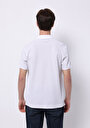 thumb-Regular Fit Polo Yaka Baskılı Pamuklu Erkek Beyaz Kısa Kol Tişört