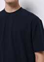 thumb-Comfort Fit Yuvarlak Yaka Düz Erkek Lacivert Kısa Kol Tişört