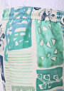 thumb-Regular Fit Baskılı Erkek Yeşil Deniz Şortu
