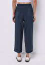 thumb-Regular Fit Yüksek Bel Düz Paça Kadın Lacivert  Pantolon