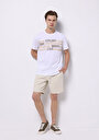 thumb-Regular Fit Orta Bel Düz Erkek Taş Şort