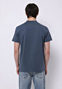 thumb-Regular Fit Yuvarlak Yaka Düz Erkek Mavi Kısa Kol Tişört