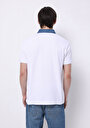 thumb-Regular Fit Polo Yaka Düz Cepsiz Erkek Beyaz Kısa Kol Tişört