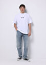 thumb-Comfort Fit Yuvarlak Yaka Düz Erkek Beyaz Kısa Kol Tişört