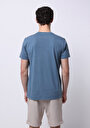 thumb-Regular Fit Yuvarlak Yaka Düz Erkek Mavi Kısa Kol Tişört