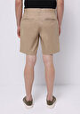 thumb-Regular Fit Orta Bel Düz Cepli Erkek Kahverengi Şort