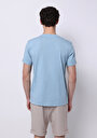 thumb-Regular Fit Yuvarlak Yaka Düz Erkek Mavi Kısa Kol Tişört