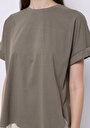 thumb-Regular Fit Yuvarlak Yaka Düz Kadın Yeşil Kısa Kol Tişört