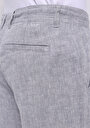 thumb-Regular Fit Orta Bel Uzun Paça Erkek Keten Karışımlı Gri  Pantolon