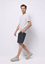 thumb-Regular Fit Orta Bel Düz Erkek Antrasit Şort