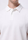 thumb-Comfort Fit Polo Yaka Düz Erkek Beyaz Kısa Kol Tişört