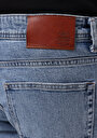 thumb-Straight Fit   Erkek Light İndigo Denim Jean Fermuarlı Pantolon