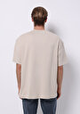 thumb-Oversize Fit Yuvarlak Yaka Düz Erkek Taş Kısa Kol Tişört
