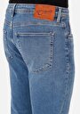 thumb-Regular Fit Orta Bel Düz Paça Erkek Koyu İndigo Jean Pantolon