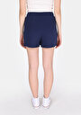 thumb-Slim Fit Orta Bel Düz Kadın Lacivert Şort