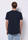 thumb-Regular Fit Yuvarlak Yaka Düz Erkek Lacivert Kısa Kol Tişört