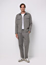 thumb-Regular Fit Orta Bel Düz Erkek Gri Eşofman Altı