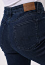thumb-Regular Fit Orta Bel Bootcut Kadın Lacivert Jean Pantolon