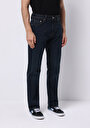 thumb-Regular Fit Orta Bel Düz Paça Erkek Koyu İndigo Jean Pantolon