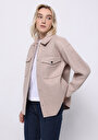 thumb-Regular Fit   Kadın Bej  Gömlek