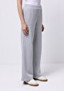 thumb-Regular Fit Orta Bel Düz Kadın Gri Eşofman Altı