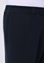 thumb-Regular Fit Orta Bel Düz Paça Erkek Lacivert  Pantolon