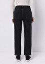 thumb-Straight Fit Yüksek Bel Düz Paça Kadın Siyah Jean Pantolon