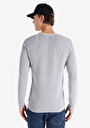 thumb-Slim Fit Yuvarlak Yaka Düz Erkek Gri Kazak