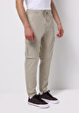 thumb-Cargo Fit Orta Bel Lastikli Paça Erkek Bej  Pantolon