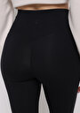thumb-Slim Fit   Kadın Siyah Örme Tayt