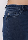 thumb-Regular Fit Orta Bel Bootcut Kadın Koyu İndigo Jean Pantolon