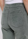 thumb-Berry Fit Yüksel Bel Geniş Paça Kadın Yeşil  Pantolon