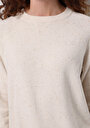 thumb-Regular Fit Yuvarlak Yaka Düz Kadın Ekru Kazak